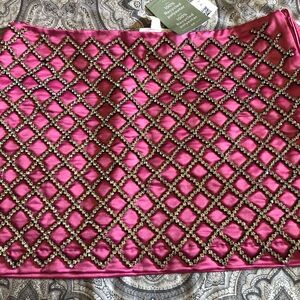 H&M Fuchsia Mini Skirt with silver Beaded Lattice